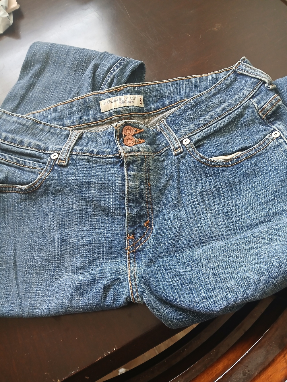 Levi's Boot Cut Jeans in Classic Blue Denim